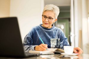 Girl Studying in online classes